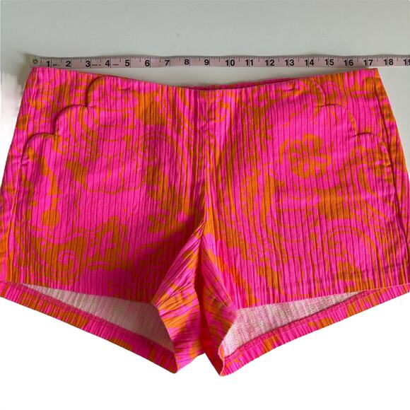 Lilly Pulitzer Liza Shorts in Pop Pink and Orange Seaesta Preppy Women’s Size 10 - Picture 2 of 7